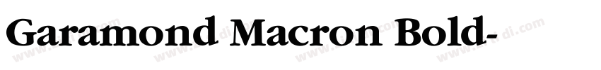 Garamond Macron Bold字体转换